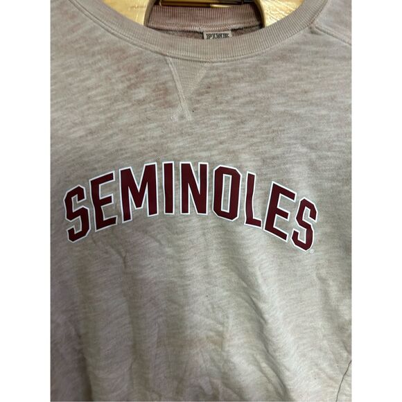 Seminoles Pink Cropped Raw Hem Sweatshirt Small (S) - Picture 4 of 4